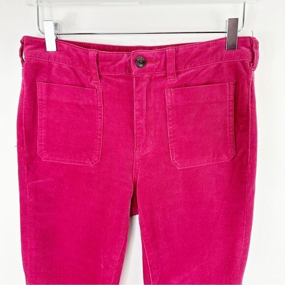 Pilcro Anthro High‎ Rise Skinny Pink Berry Velour Corduroy Pants - Picture 2 of 13